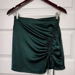 Kendall & Kylie Evergreen Satin Mini Skirt